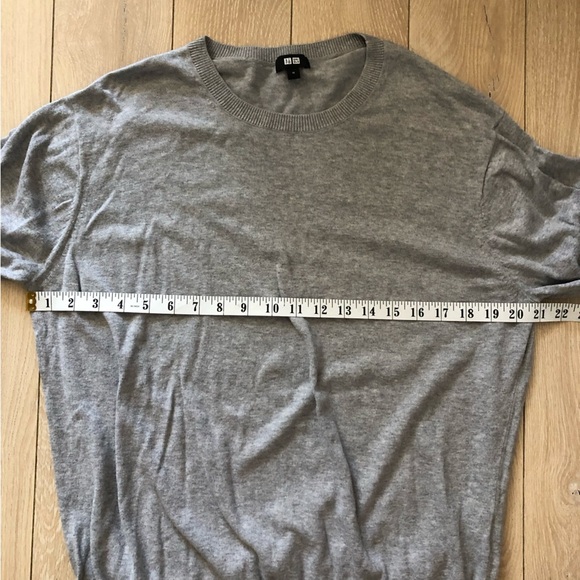 Uniqlo Cotton Wool Light Sweater in Light Grey Size M - Picture 8 of 9